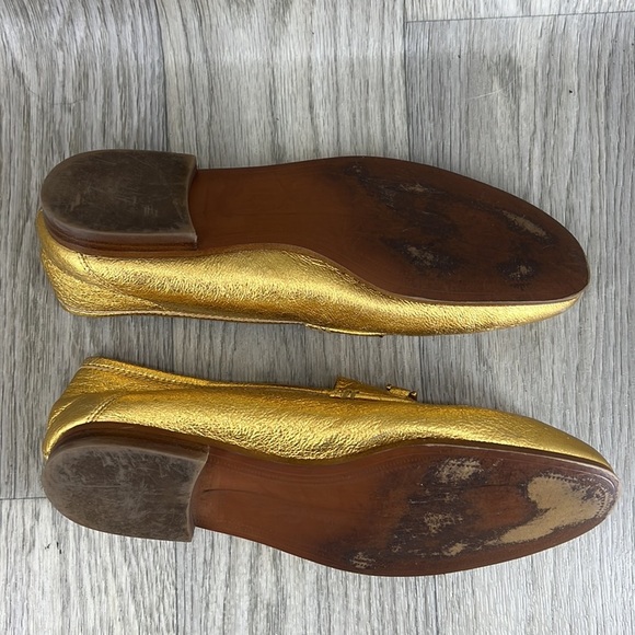 ๐2/$25 ๐ Sam Edelman Gold Crinkle Loraine Bit Loafer - Picture 8 of 10